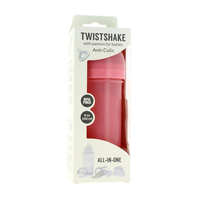 Twistshake Biberon Pastel Rosa 260 ml.