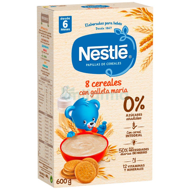 Nestle Papilla 8 Cereales con Galleta María Etapa 2 +6m 600 gr