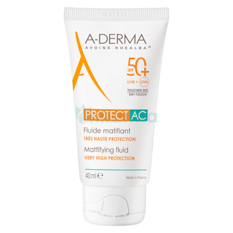 A-Derma Protect AC Fluido Matificante SPF50 Piel Grasa 40ml