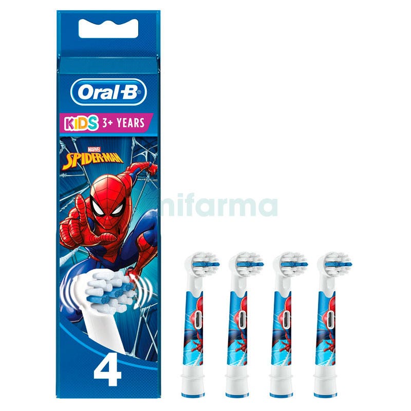 Oral-B Recambios Cepillo Electrico Stages Power Kids Spiderman 4uds