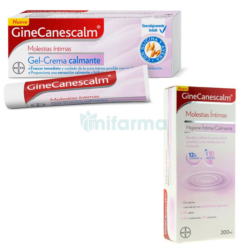 Pack Ahorro GineCanescalm Gel-Crema 15GrGineCanescalm Higiene intima Calmante 200ml