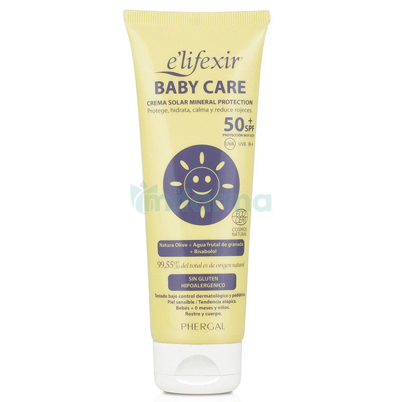 Crema Solar Mineral SPF50 Elifexir Eco Baby Care 100ml