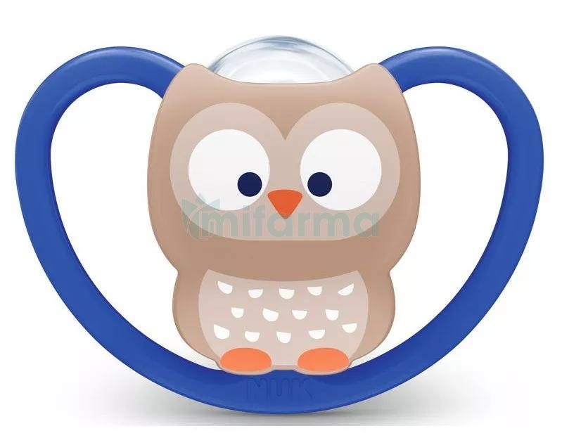 Nuk Sucette Space Silicone Blue Owl 6-18 Mois