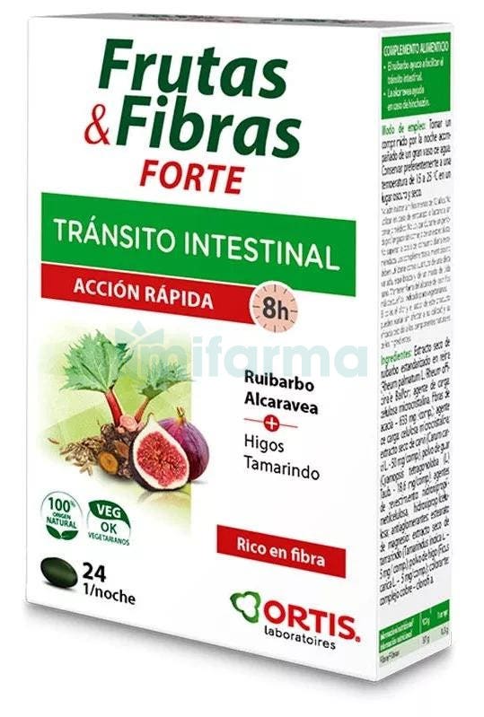 Ortis Fruit & Fibres Forte Transit Intestinal 24 comprimés