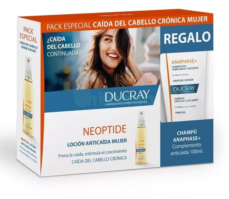Ducray Neoptide Locion Anticaida Mujer 3x30 ml Anaphase Champu 100 ml