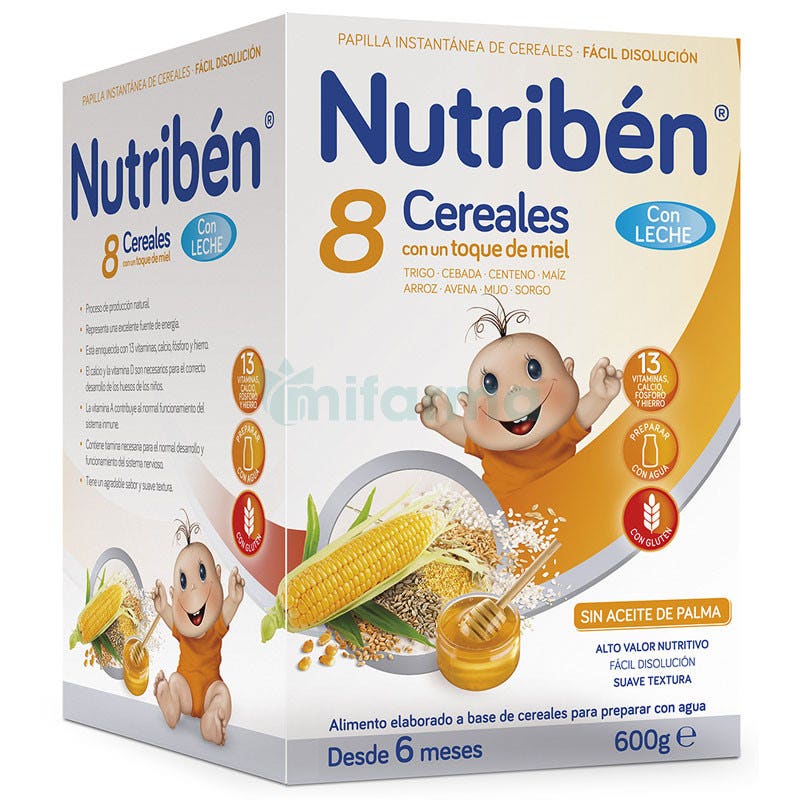 Nutriben 8 Cereales Miel con Leche Adaptada 600g