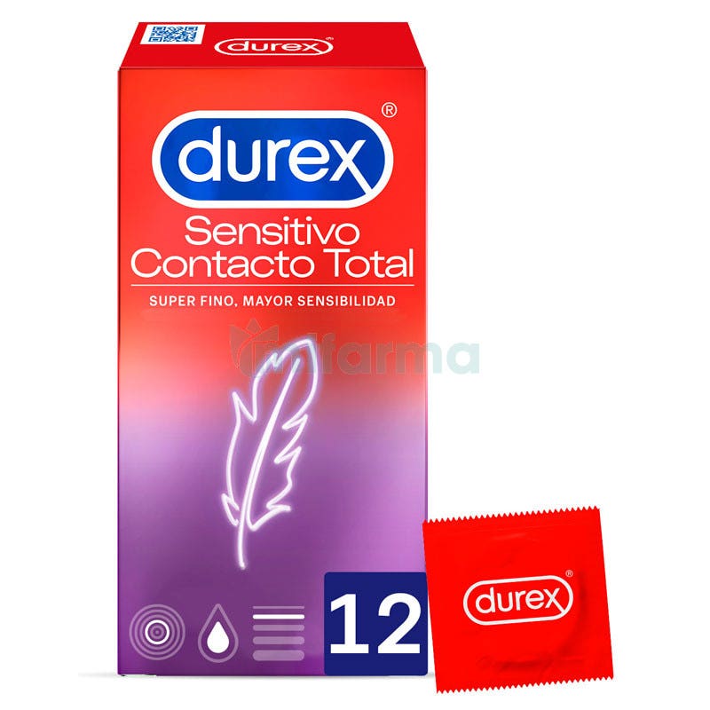 Durex Preservativos Super Finos Contacto Total 12Uds