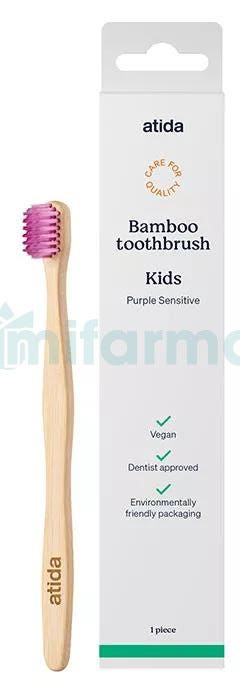 Atida Cepillo Dental Infantil Suave Bambu Rosa 1 ud