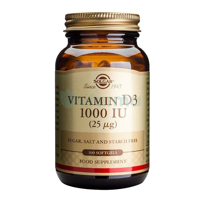Solgar vitamina D3 1000 UI 100 c