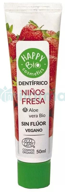 Happy Bio Dentifrico Ninos sin Fluor Fresa 50 ml