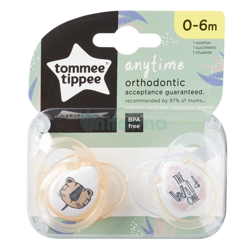 Tommee Tippee Sucettes Any Time Silicone 0-6 Mois Tons Roses