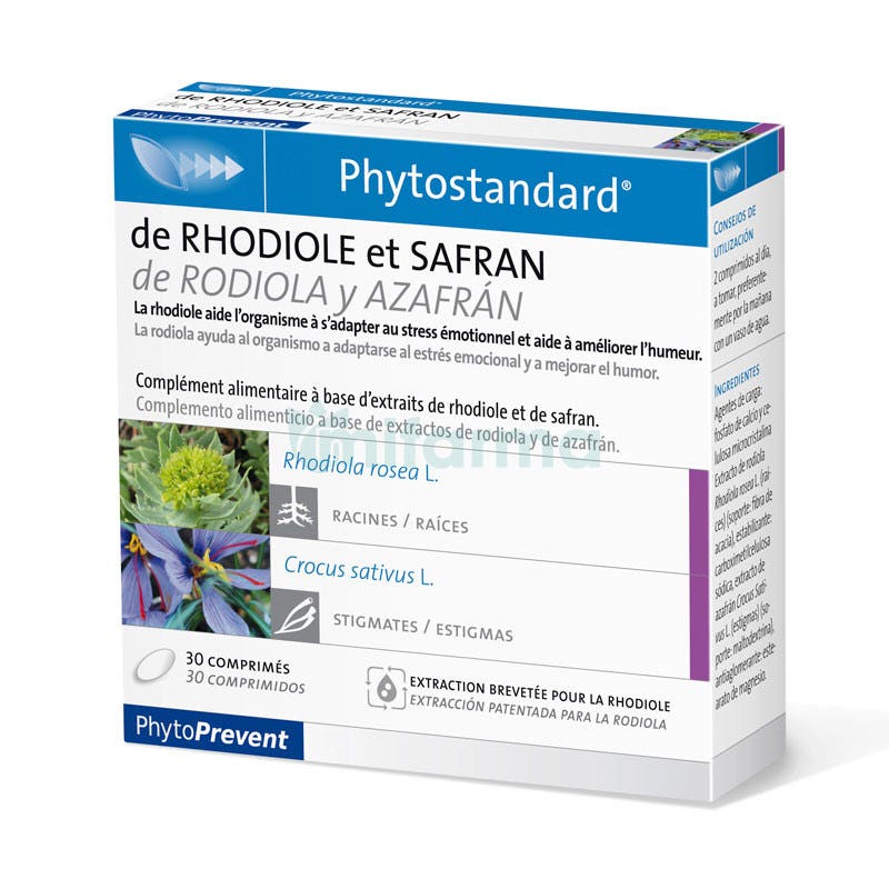 Pileje Phytostandard Rodiola y Azafran 30 Comprimidos