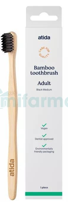 Atida Cepillo Dental Medio Bambu Negro 1 ud
