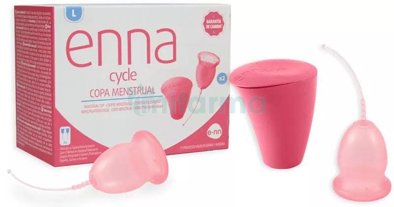 Enna Cycle Pack 2 Coupes Menstruelles Taille L + Stérilisateur + Applicateur