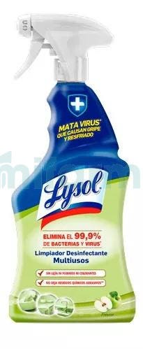 Lysol Limpiador Desinfectante Multiusos Frescor Manzana Spray 500 ml