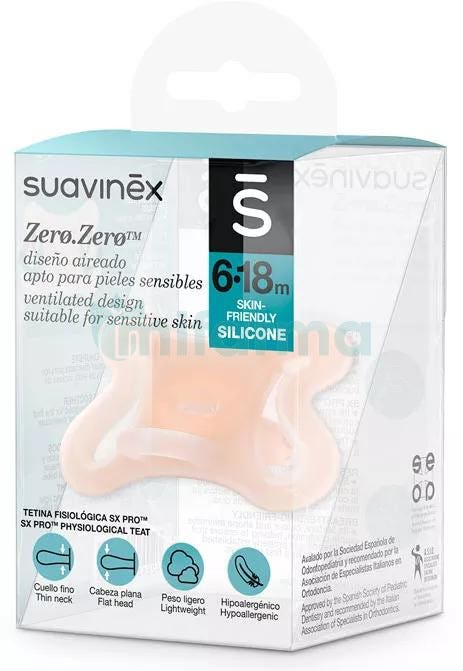 Suavinex Chupete Zero Zero con Tetina Silicona Fisiológica SX Pro 6-18m -  Atida