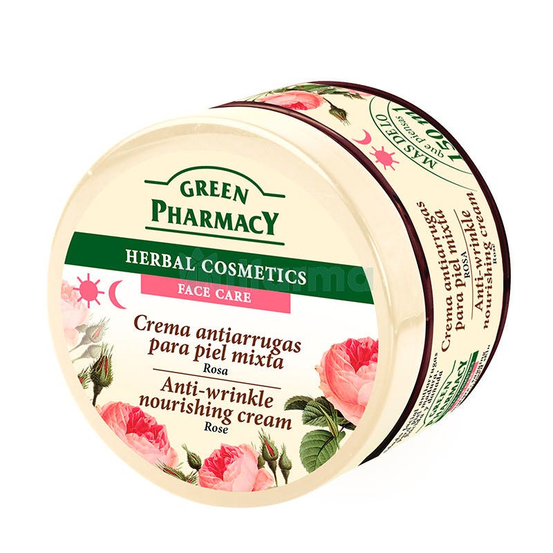 Crema Facial Antiarrugas con Rosas Green Pharmacy 150ml