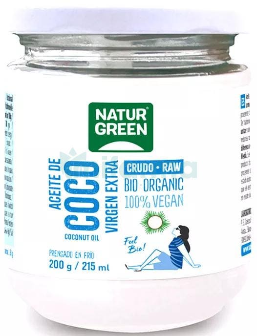 NaturGreen Huile de Coco Désodorisée Bio 200 g