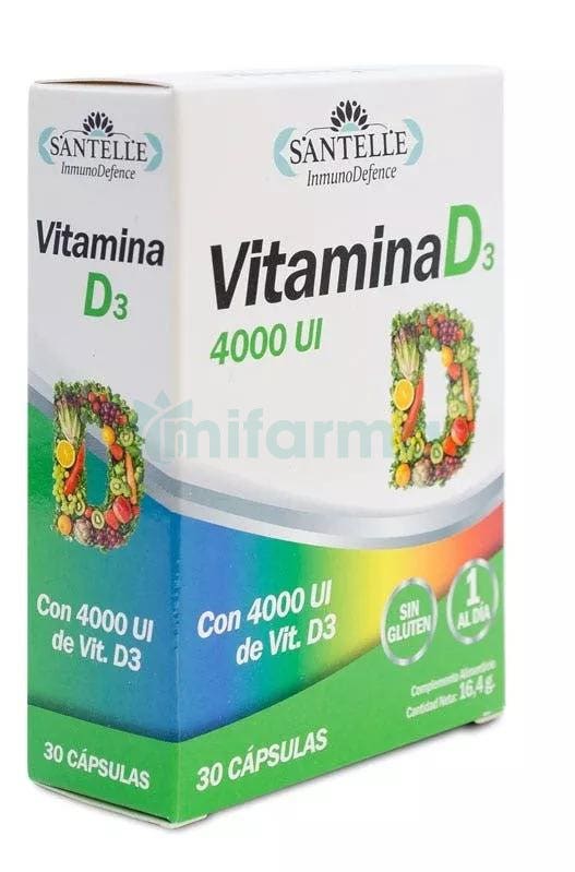 Santelle Vitamina D3 30 Capsulas