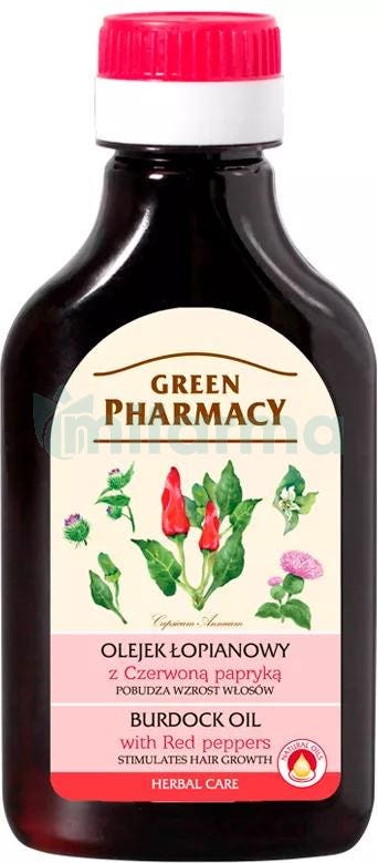 The Green Pharmacy Huile Bardane et Piment Cheveux 100 ML