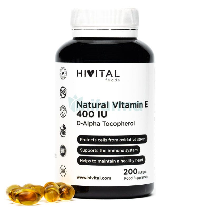Hivital Vitamina E Natural 400 UI 200 Perlas