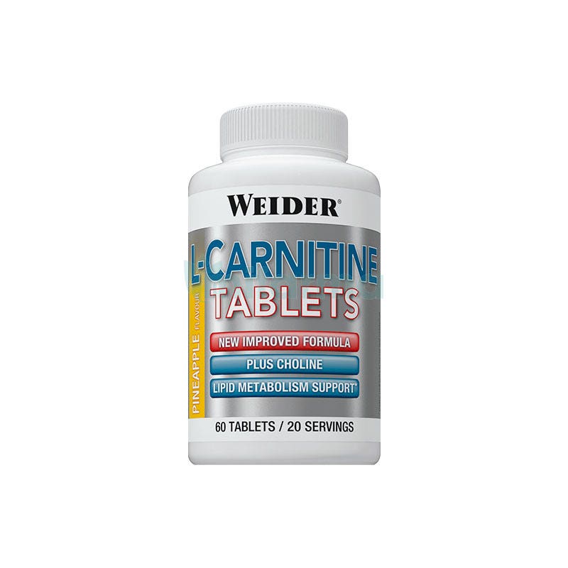 L-Carnitina Masticable Weider Sabor Pina 60 Comprimidos