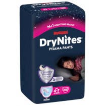 Huggies DryNites Couches Culottes Fille 4-7 Ans x 10