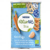Nutripuffs Snack de Cereales con Zanahoria Naturnes BIO 5 Porciones
