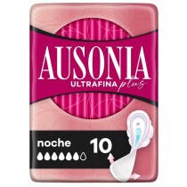 Ausonia Ultrafina Plus Noche 10 Unidades