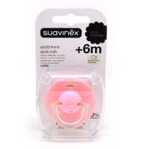 Suavinex Chupete Antirroce Latex Rosa 6m