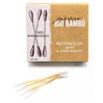 BioBambu Bastoncillos de Bambu y Algodon Ecologico 100 uds