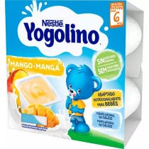 Nestle Yogolino Tarrinas Mango Sin Azucar 6m 4x100 gr