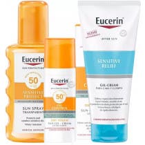Eucerin Sun Gel-Crema Oil Control Dry Touch SPF50 50 ml Spray Solar Transparente SPF50 200 ml After Sun Sensitive Relief 150 ml