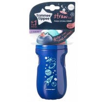 Tommee Tippee Explora Straw Cup Tasse Paille Isotherme 230ml Bleu 12 Mois