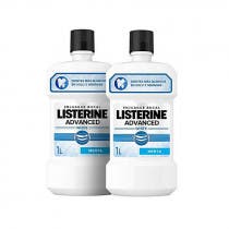 Listerine Advanced White Enjuague Bucal Blanqueador 2x1000 ml